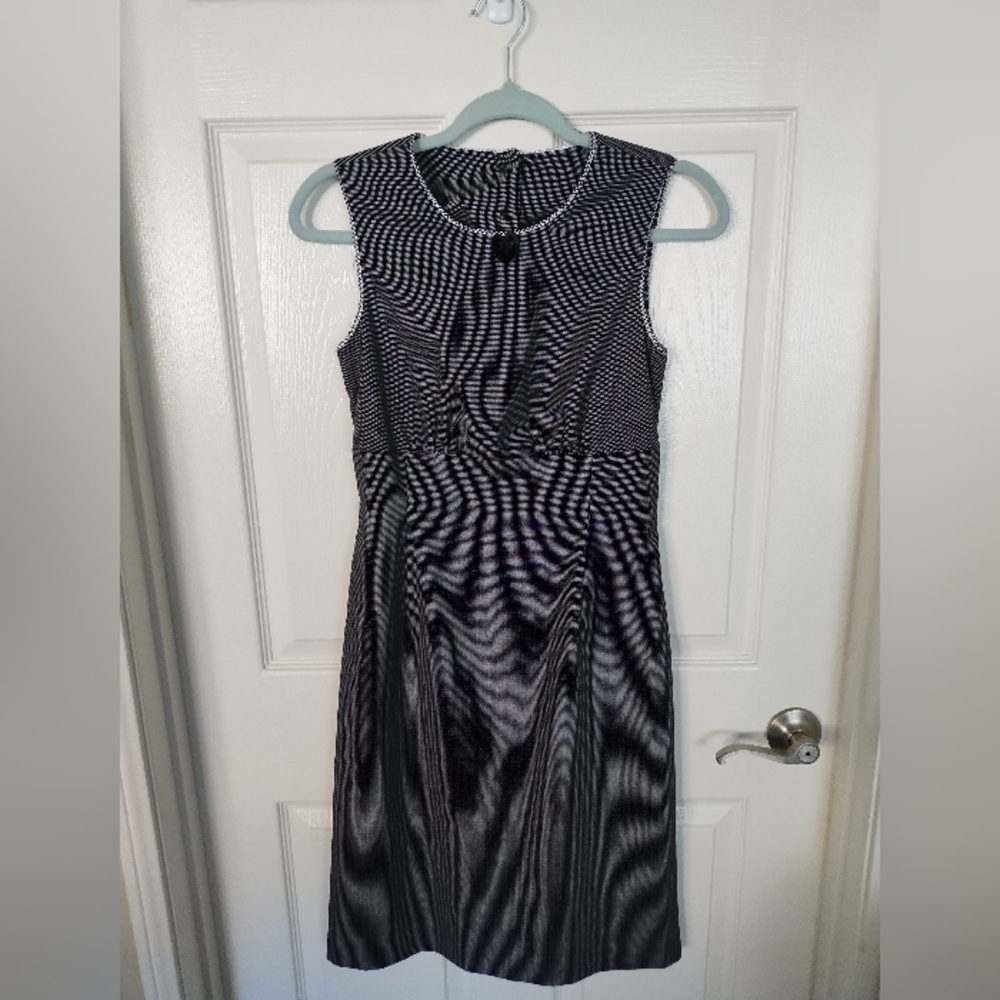 Simple Black and White Checkered Dress
